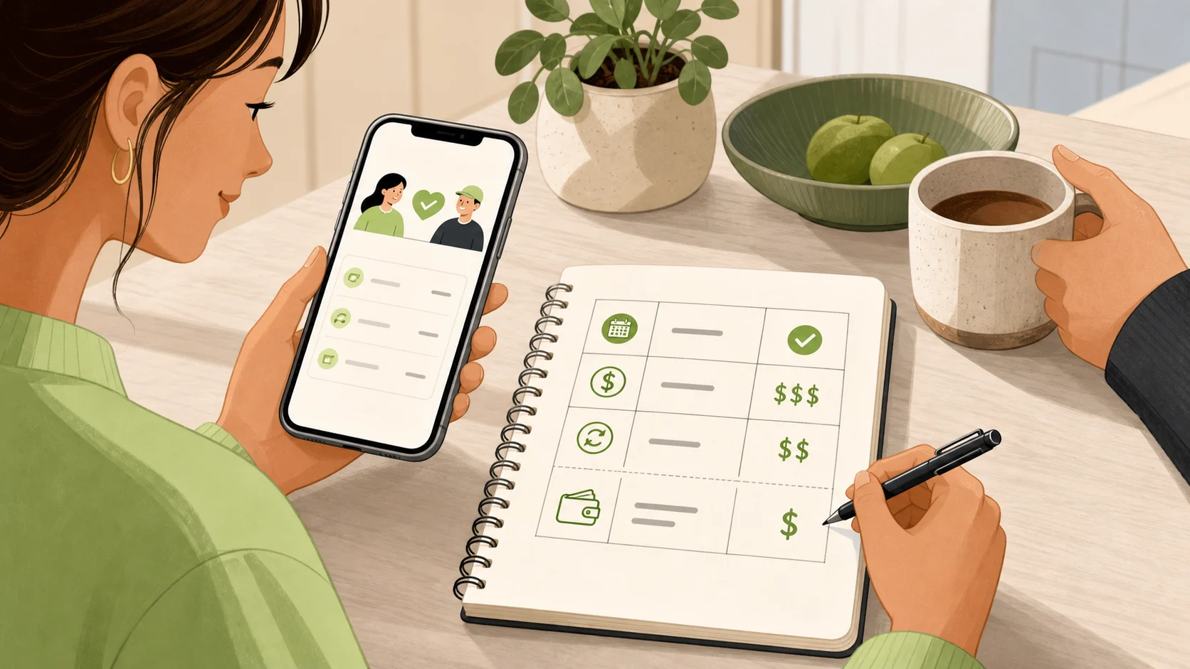 Simple record of borrowed money and repayments between friends.