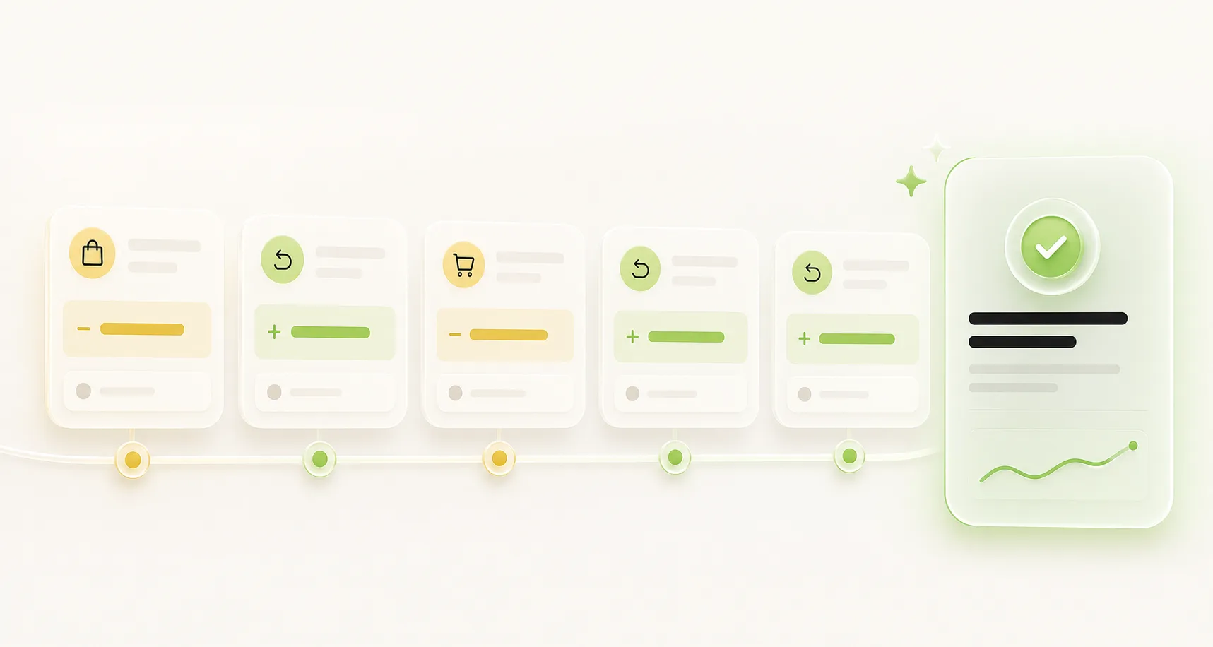 Running balance timeline with expenses, partial repayments, and a clear follow-up message.