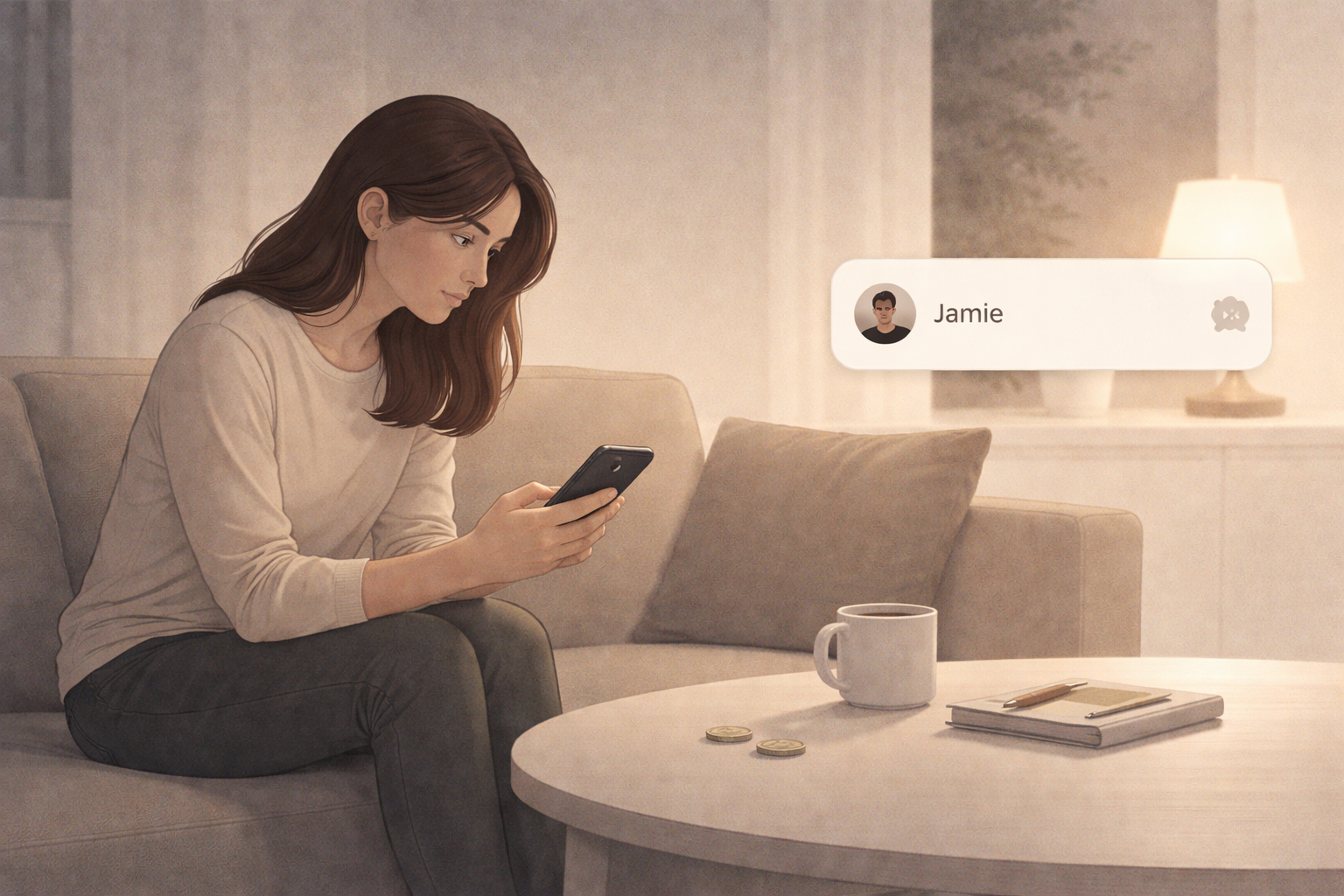 Illustration for asking someone to pay you back without being rude