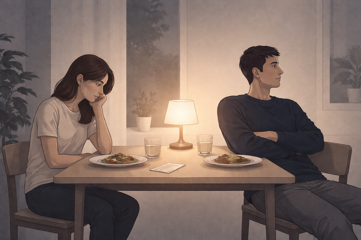 Illustration for splitting expenses in a relationship without fighting