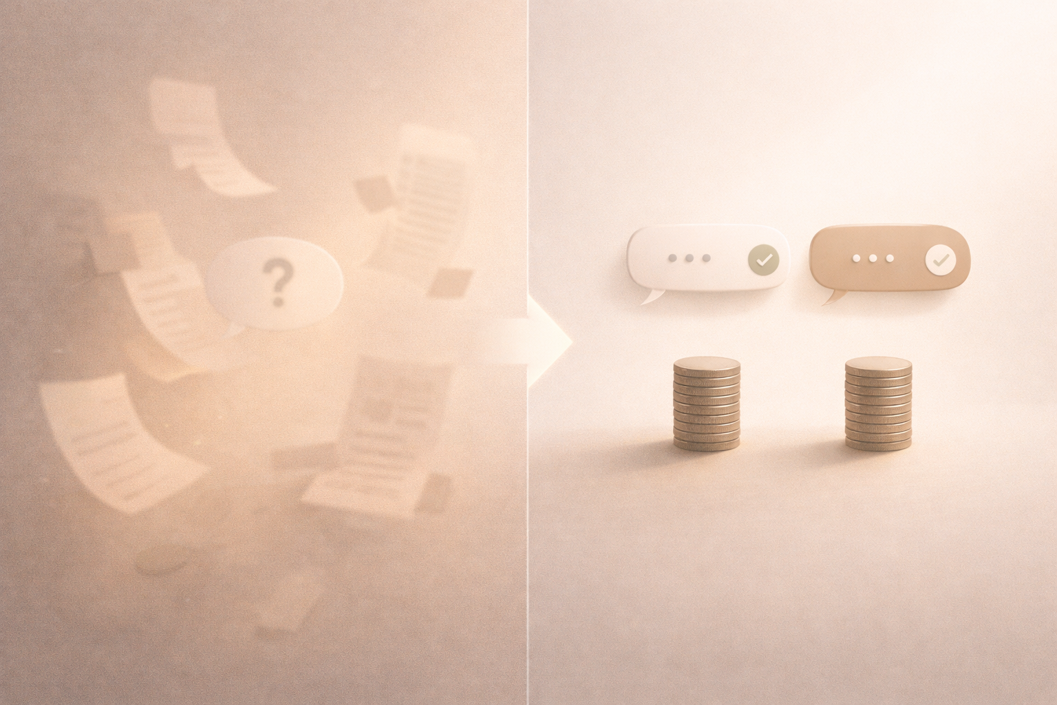 Illustration showing how clarity reduces interpretation in simple loans